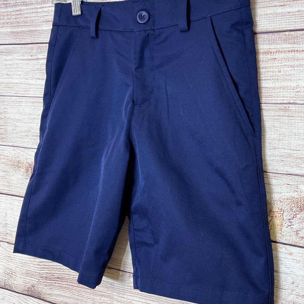Under Armour Boy's Adjustable Golf Shorts Size Medium Navy Blue Casual Shorts